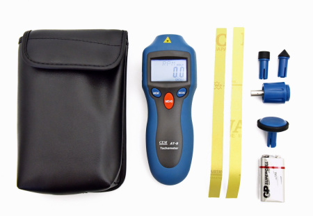 Цифровой лазерный фототахометр, контактно-бесконтактный CEM AT-8 купить по низкой цене | МАКСПРОФИТ