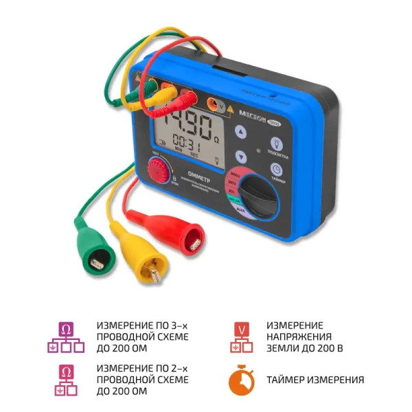 Измеритель сопротивления заземления МЕГЕОН 13030 купить по низкой цене | МАКСПРОФИТ